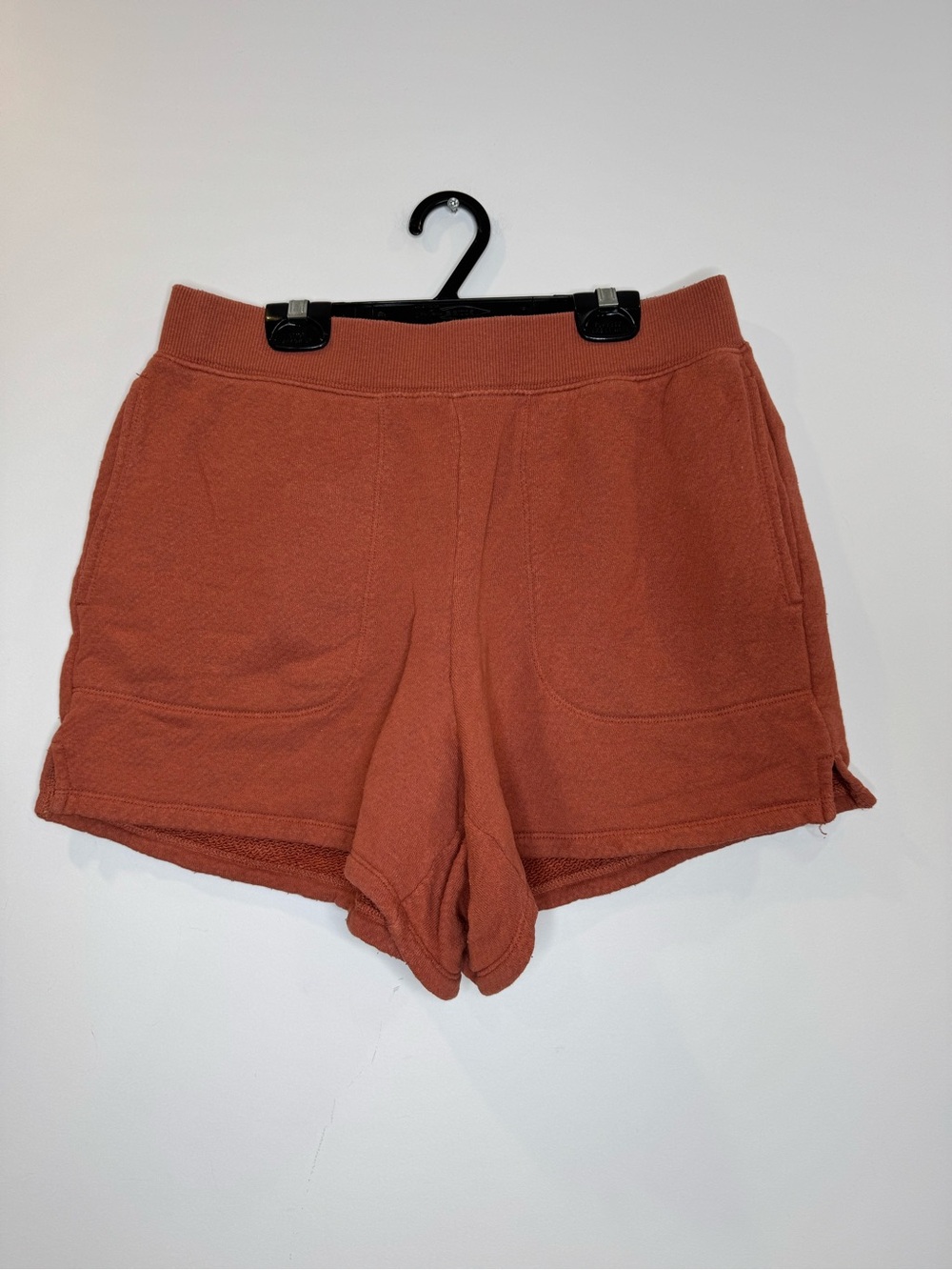 Madewell MWL Women's Cozy sweat Shorts - Rust sz medium
